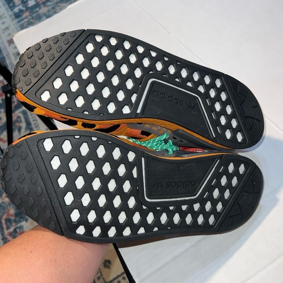 Adidas x Pharrell collab HMD HU animal print orange leopard size 9 men’s 10.5 - Picture 8 of 14